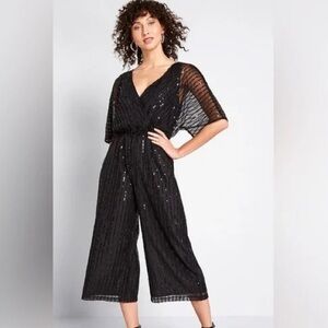 NWT BB Dakota x Steve Madden Black Sequin Jumpsuit